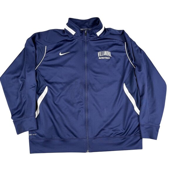 Nike Dri-Fit Villanova Basketball Blue Full Zip Windbreaker Jacket Sz XXL - Picture 1 of 6